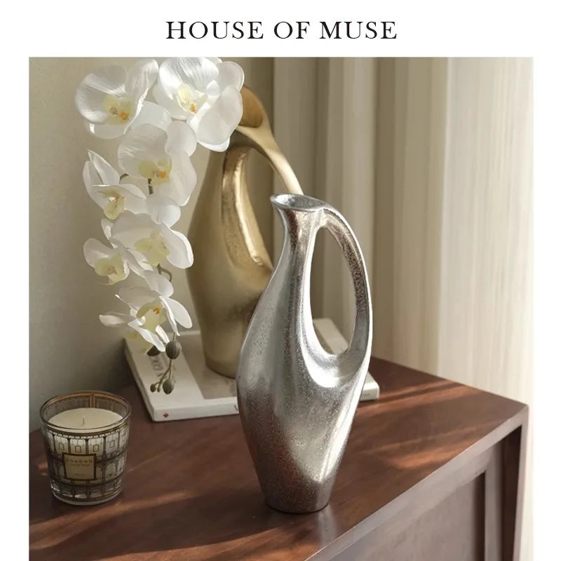 Light luxury Creativity Design Swan Wishing Pot Vase Living Room Desktop High level Sense Artistic Decoration Vase Ornaments